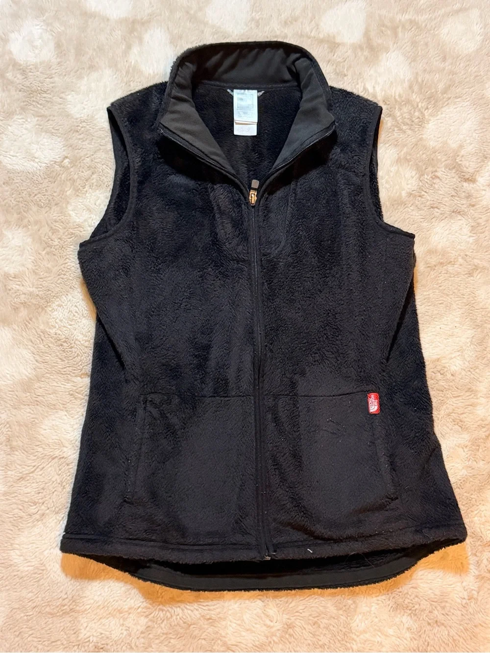 The North Face Women’s Black Fleece Vest Size Medium Full Zip Soft Cozy Layering - Picture 2 of 5
